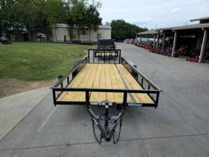 7×20 Utility Trailer Dovetail Powder Coated W/gate (2) 3500lb Axles 7k GVWR - Image 2