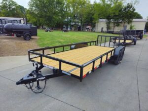 7×20 Utility Trailer Dovetail Powder Coated W/gate (2) 3500lb Axles 7k GVWR - Image 3