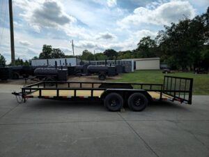 7×20 Utility Trailer Dovetail Powder Coated W/gate (2) 3500lb Axles 7k GVWR - Image 4