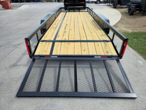 7×20 Utility Trailer Dovetail Powder Coated W/gate (2) 3500lb Axles 7k GVWR - Image 11