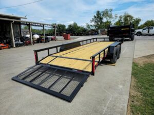 7×20 Utility Trailer Dovetail Powder Coated W/gate (2) 3500lb Axles 7k GVWR - Image 12