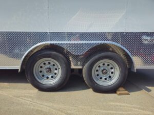 7′ X 16′ White Vnose Enclosed Trailer (2) 3,500lb Axles 7ft With Splash Guards - Image 8