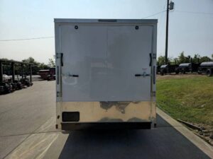 7′ X 16′ White Vnose Enclosed Trailer (2) 3,500lb Axles 7ft With Splash Guards - Image 5