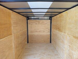 7′ X 16′ White Vnose Enclosed Trailer (2) 3,500lb Axles 7ft With Splash Guards - Image 11