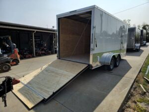 7′ X 16′ White Vnose Enclosed Trailer (2) 3,500lb Axles 7ft With Splash Guards - Image 17