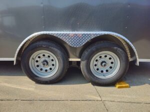 7×16 Charcoal V-Nose Enclosed Storage Trailer (2) 3,500lb Axles - Image 9