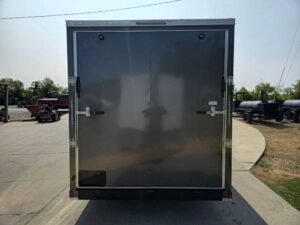 7×16 Charcoal V-Nose Enclosed Storage Trailer (2) 3,500lb Axles - Image 6