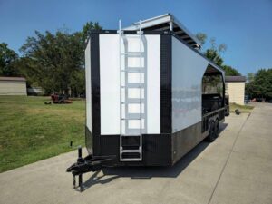 Enclosed Trailer 8.5′ X 24′ White Hybrid Drone and Equipment Hauler - Image 2