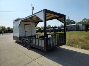 Enclosed Trailer 8.5′ X 24′ White Hybrid Drone and Equipment Hauler - Image 3
