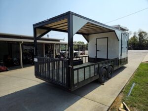 Enclosed Trailer 8.5′ X 24′ White Hybrid Drone and Equipment Hauler - Image 4