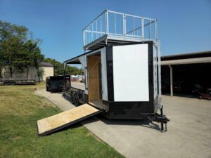 Enclosed Trailer 8.5′ X 24′ White Hybrid Drone and Equipment Hauler