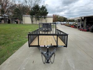 6.4×12 Straight Deck Utility Trailer with 2ft Mesh Sides (2) 3,500lb Axles - Image 2
