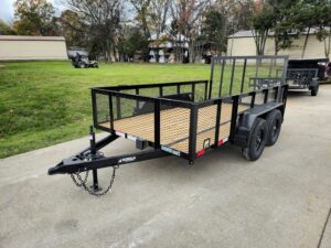 6.4×12 Straight Deck Utility Trailer with 2ft Mesh Sides (2) 3,500lb Axles - Image 3
