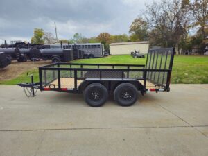 6.4×12 Straight Deck Utility Trailer with 2ft Mesh Sides (2) 3,500lb Axles - Image 4