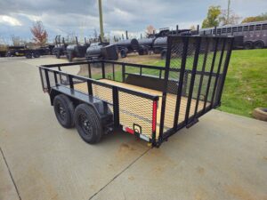 6.4×12 Straight Deck Utility Trailer with 2ft Mesh Sides (2) 3,500lb Axles - Image 6
