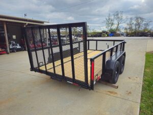 6.4×12 Straight Deck Utility Trailer with 2ft Mesh Sides (2) 3,500lb Axles - Image 8