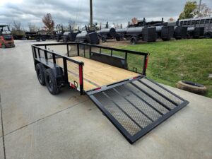 6.4×12 Straight Deck Utility Trailer with 2ft Mesh Sides (2) 3,500lb Axles - Image 21