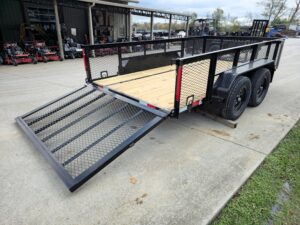 6.4×12 Straight Deck Utility Trailer with 2ft Mesh Sides (2) 3,500lb Axles - Image 23