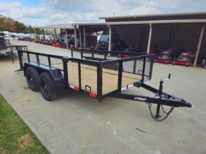 6.4×12 Straight Deck Utility Trailer with 2ft Mesh Sides (2) 3,500lb Axles - Image 24
