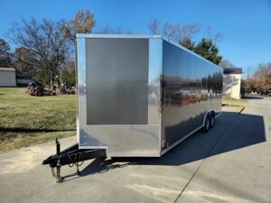 Enclosed Trailer 8.5′ X 24′ Tandem Axle Charcoal Grey 7′ Interior Motorcycle Car Hauler - Image 3