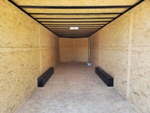 Enclosed Trailer 8.5′ X 24′ Tandem Axle Charcoal Grey 7′ Interior Motorcycle Car Hauler - Image 21