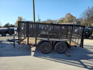 6.4′ X 12′ Straight Deck Tandem Utility Trailer 4ft Mesh Sides (2) 3,500lb Axles - Image 3