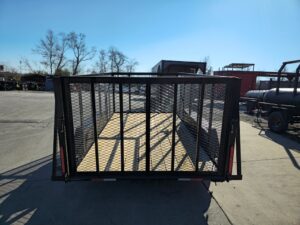 6.4′ X 12′ Straight Deck Tandem Utility Trailer 4ft Mesh Sides (2) 3,500lb Axles - Image 6