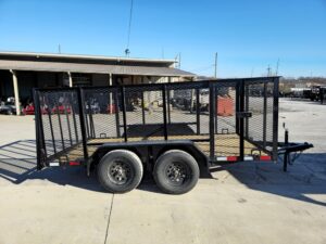 6.4′ X 12′ Straight Deck Tandem Utility Trailer 4ft Mesh Sides (2) 3,500lb Axles - Image 8