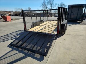 6.4′ X 12′ Straight Deck Tandem Utility Trailer 4ft Mesh Sides (2) 3,500lb Axles - Image 13