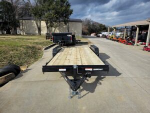 7′ X 18′ Wood Deck Car Hauler WIth Removable Fender 5,200 lb Axles - Image 2