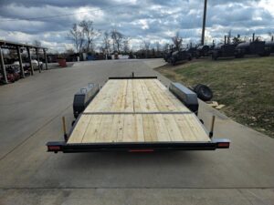 7′ X 18′ Wood Deck Car Hauler WIth Removable Fender 5,200 lb Axles - Image 9