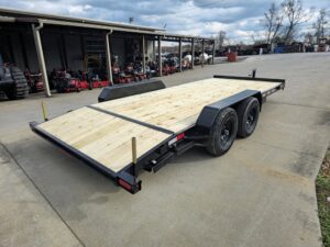 7′ X 18′ Wood Deck Car Hauler WIth Removable Fender 5,200 lb Axles - Image 10