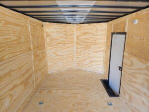 8.5×28 V-Nose Enclosed Trailer Black Out and Escape Door (2) 5,200lb Axles - Image 22