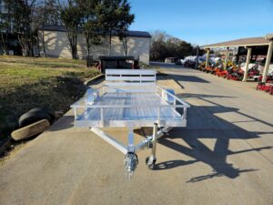 6.4’x12′ Aluminum Utility Trailer With Gate Aluminum Wheels 3500 lb Axle - Image 2