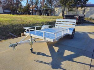 6.4’x12′ Aluminum Utility Trailer With Gate Aluminum Wheels 3500 lb Axle - Image 3