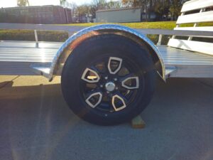 6.4’x12′ Aluminum Utility Trailer With Gate Aluminum Wheels 3500 lb Axle - Image 6