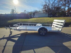 6.4’x12′ Aluminum Utility Trailer With Gate Aluminum Wheels 3500 lb Axle - Image 8