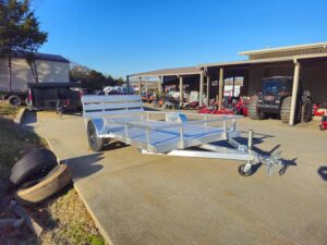 6.4’x12′ Aluminum Utility Trailer With Gate Aluminum Wheels 3500 lb Axle - Image 13