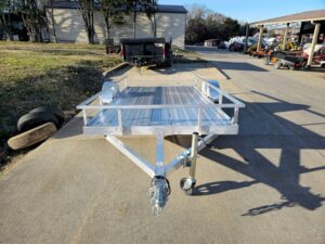 6.4’x12′ Aluminum Utility Trailer With Gate Aluminum Wheels 3500 lb Axle - Image 14