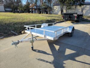 6.4’x12′ Aluminum Utility Trailer With Gate Aluminum Wheels 3500 lb Axle - Image 15