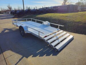 6.4’x12′ Aluminum Utility Trailer With Gate Aluminum Wheels 3500 lb Axle - Image 17