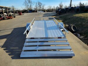 6.4’x12′ Aluminum Utility Trailer With Gate Aluminum Wheels 3500 lb Axle - Image 18