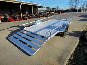 6.4’x12′ Aluminum Utility Trailer With Gate Aluminum Wheels 3500 lb Axle - Image 19