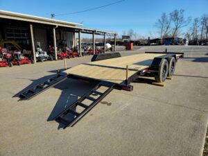 7×20 Wood Deck Car Hauler (2) 5200lb Axle w/ Brake and Ramps - Image 12
