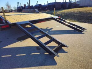 7×20 Wood Deck Car Hauler (2) 5200lb Axle w/ Brake and Ramps - Image 14