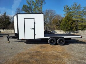 8.5′ X 20′ White With Blackout Hybrid Trailer (2) 7,000lb Axles - Image 4