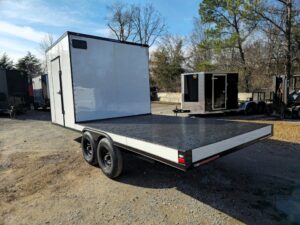 8.5′ X 20′ White With Blackout Hybrid Trailer (2) 7,000lb Axles - Image 6
