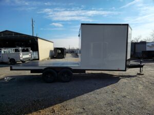 8.5′ X 20′ White With Blackout Hybrid Trailer (2) 7,000lb Axles - Image 9
