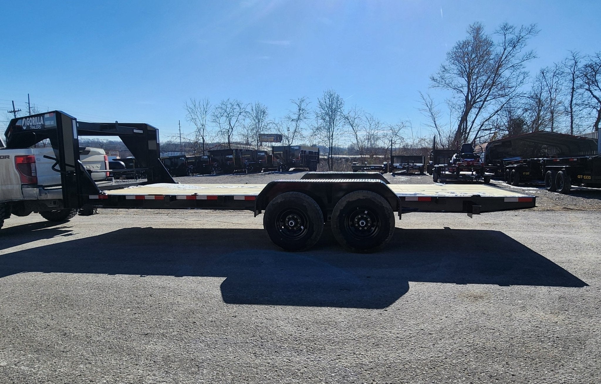 7×20 Gooseneck Equipment Trailer (2) 7K Axles Straight deck No Ramps 14K GVWR 7×20 Gooseneck Equipment Trailer (2) 7K Axles Straight deck No Ramps 14K GVWR - Image 1