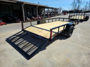 6’4″ x 14 Utility Trailer Dovetail With Gate Powder Coated 3,500lb Axle - Image 4